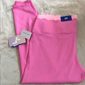 JoyLab Pink Scallop-Waist Leggings